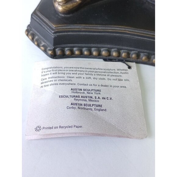 Austin Sculpture Figural Statue Dolphin Pedestal Signed Vintage 1993 - Picture 6 of 11